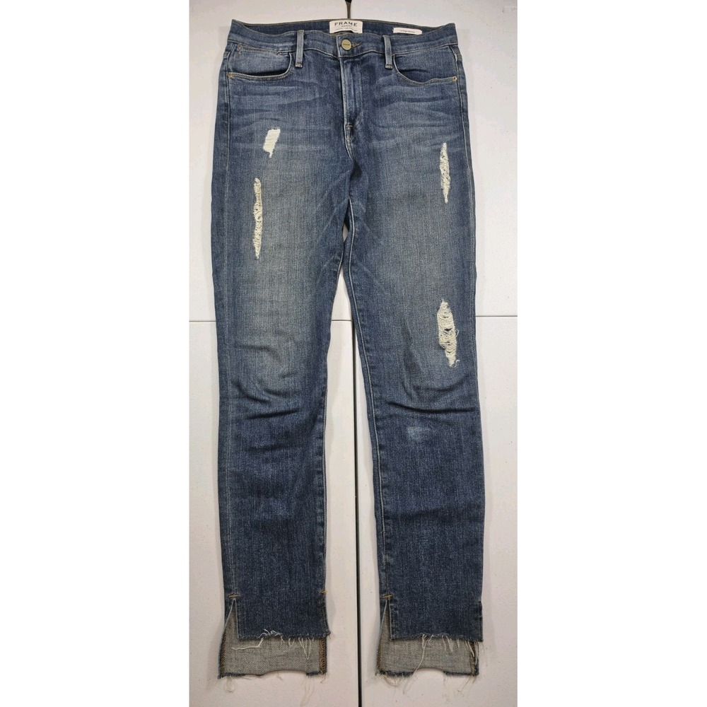 FRAME Denim Le High Skinny Jeans Womens Size 28 Med Wash High Rise Stretch
